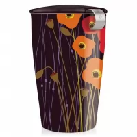 Cana ceramica Kati Poppy Fields cu infuzor 350ml Tea Forte