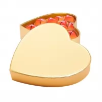 Cutie in forma de inima cu 9 praline de ciocolata belgiana Pastel Heart Valentino