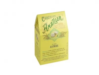 Bomboane de ciocolata alba cu umplutura de lamaie Amatller  72g