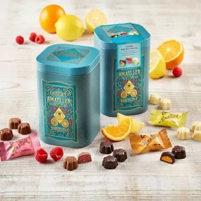 Bomboane de ciocolata cu fructe asortate Amatller 108g