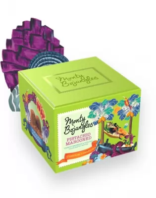 Trufe de ciocolata neagra si fistic Monty 100g