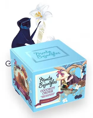 Trufe de ciocolata cu nuca de cocos caramelizata Monty 100g