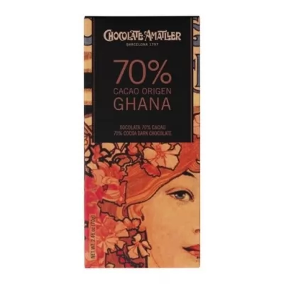 Tableta de ciocolata cu 70% cacao din Ghana Amatller 70g