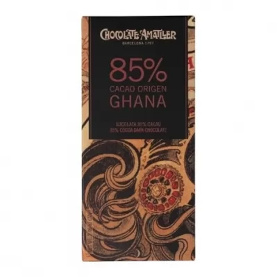 Tableta de ciocolata cu 85% cacao din Ghana Amatller 70g