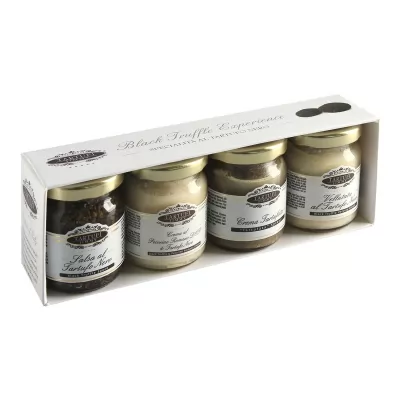 Set cadou cu 4 specialitati cu trufa neagra Jimmy Tartufi