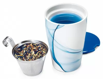 Cana ceramica Kati Blue cu infuzor 350ml Tea Forte