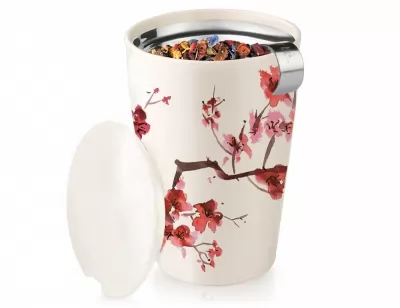 Cana ceramica Kati Cherry Blossom cu infuzor 350 ml Tea Forte