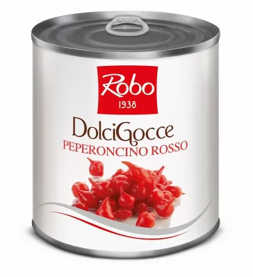 Mini ardei rosii in otet dulce 780g Robo