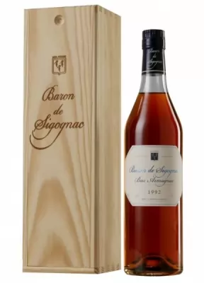 Armagnac Baron De Sigognac 1992 in cutie de lemn 700ml