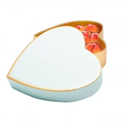 Cutie in forma de inima cu 9 praline de ciocolata belgiana Pastel Heart Valentino