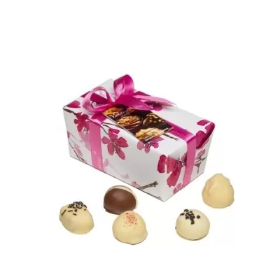 Cutie cu praline asortate de ciocolata belgiana Cherry Blossom 340g Valentino