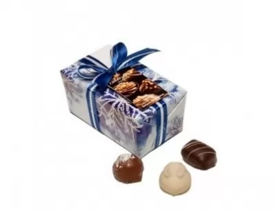 Cutie cu praline asortate de ciocolata belgiana  Valentino Ice Crystals 460g