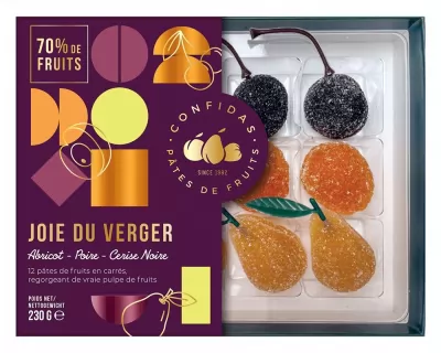 Cutie cu 12 jeleuri de fructe de livada  Confidas 230 G