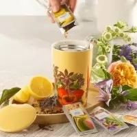 Cana pentru ceai din ceramica cu pereti dubli si infuzor din inox Kati Paradis