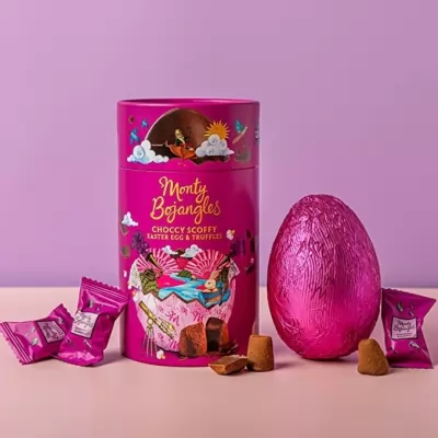 Ou de Paste din ciocolata cu trufe Choccy Scoffy Easter egg Monty Bojangles 175g